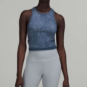 lululemon athletica Blue Sparkle Crop Top